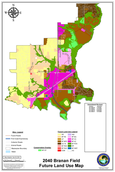 Map of Branan Field FLUM 2040