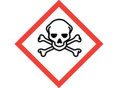 Symbol for Toxic in red triangle