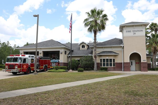 Street view of the front of Station 26