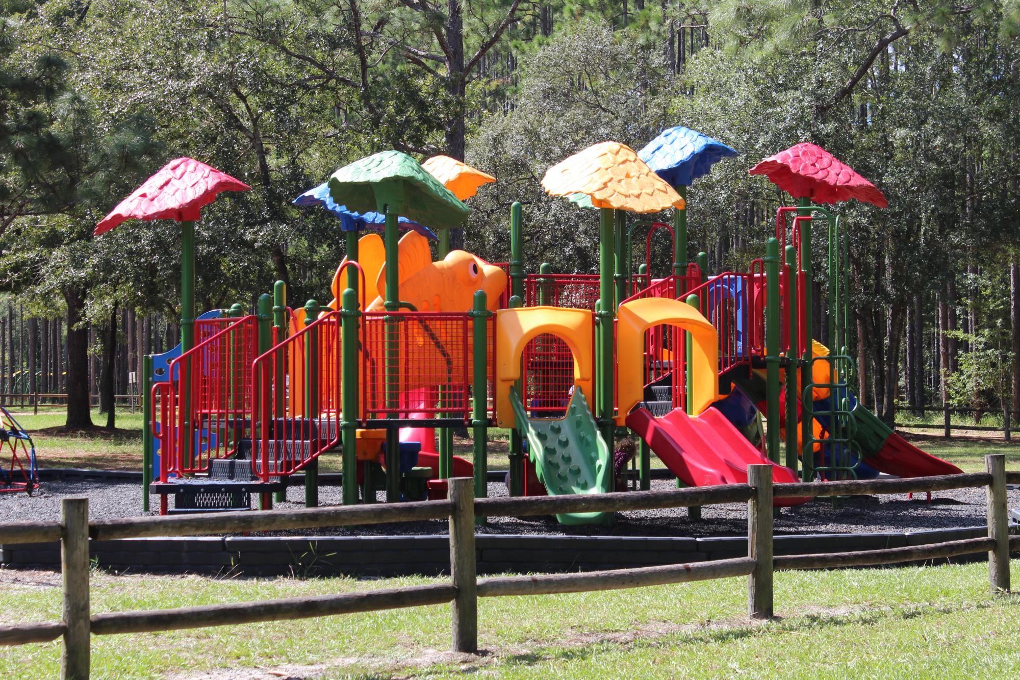 Smaller playground with small slides