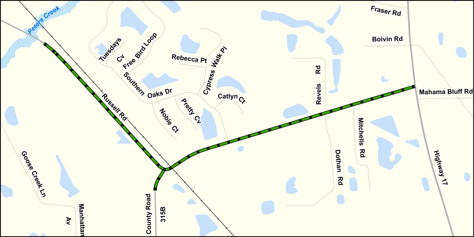 Project #2- CR 209 from CR 315B to US 17(CR209 Peters Creek Bridge)_