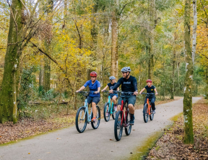 family biking image